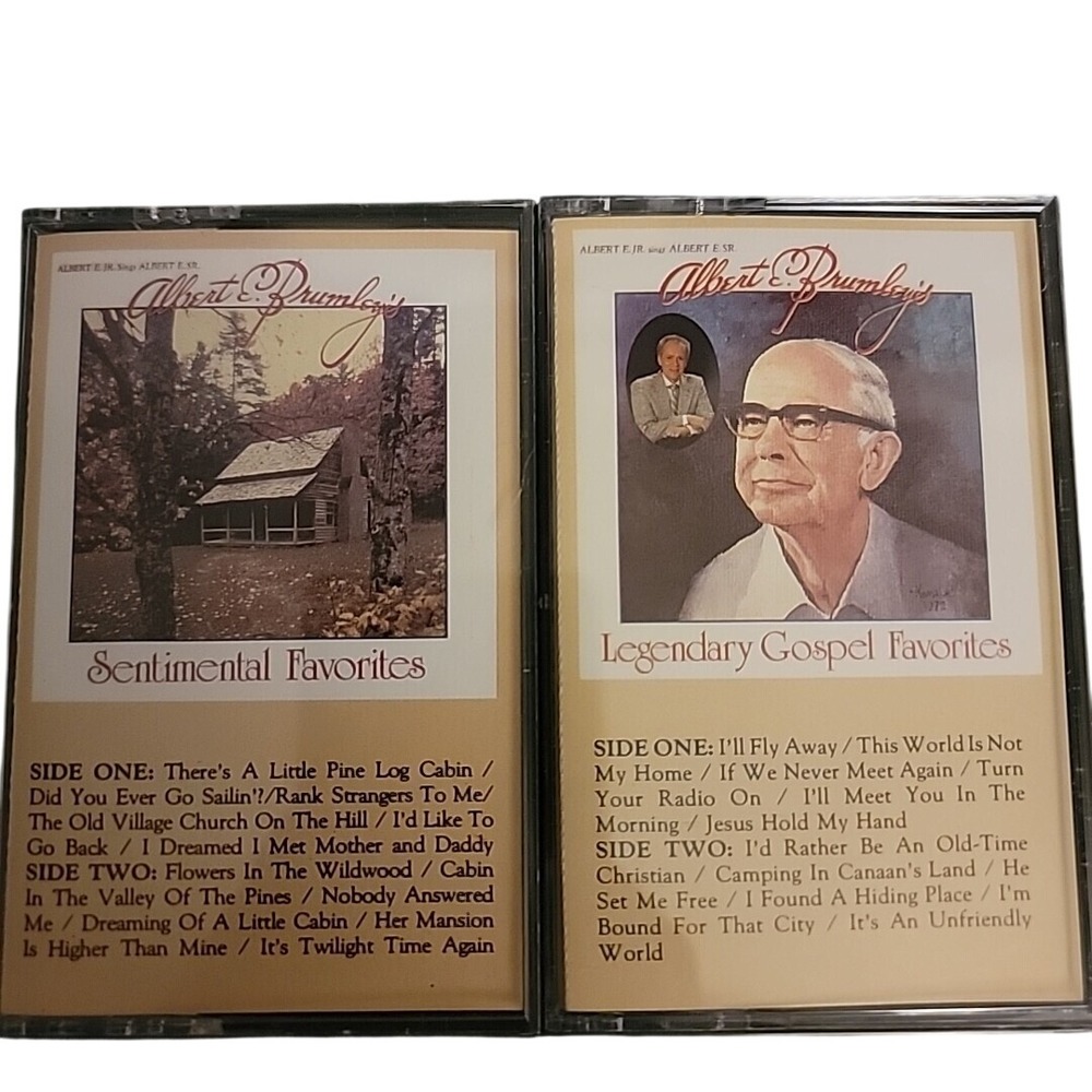 Albert E Brumley's Legendary Gospel Favorites‎ & Sentimental Favorites Cassettes